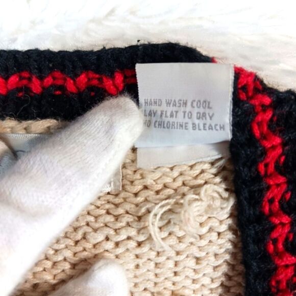 Heirloom Hand Knit Spring Time Americana Granny Core Embellished Cardigan XL.... - Picture 6 of 13